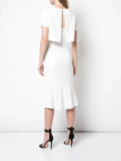 Shop Jason Wu Collection Fitted Layered Dress In White