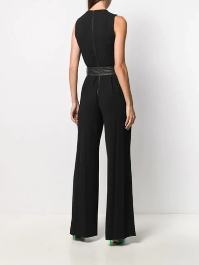 Shop Alice And Olivia Lucca Belted Jumpsuit In Black