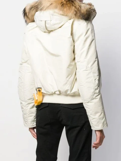 Shop Parajumpers Short Hooded Padded Jacket In 770 Chalk