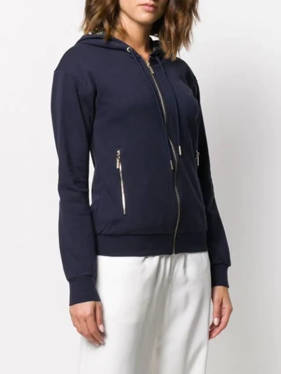 Shop Armani Exchange Zipped Bomber Jacket In Blue