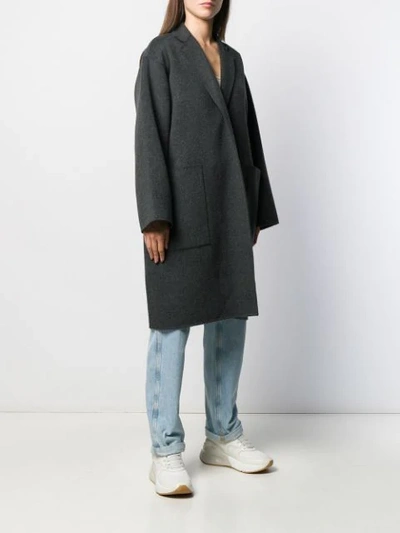 Shop Sofie D'hoore Wrap-style Single-breasted Coat In Grey