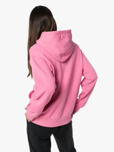 Shop Gucci Gg Apple Logo Sequinned Hoodie In Pink
