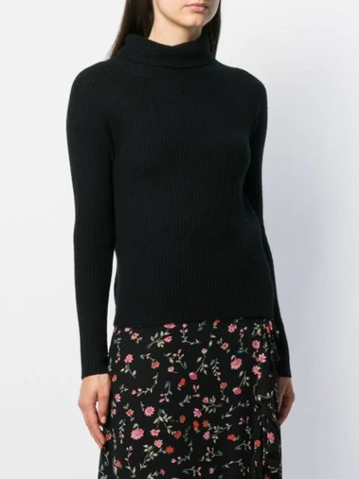 Shop Allude Knitted Roll Neck Jumper In Black