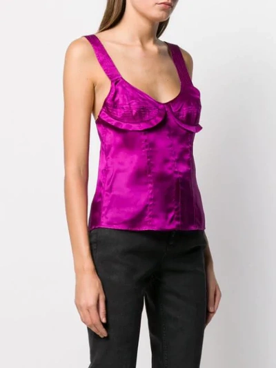 Shop Olivier Theyskens Stitched Detailed Camisole Top In Pink