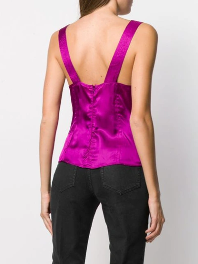 Shop Olivier Theyskens Stitched Detailed Camisole Top In Pink