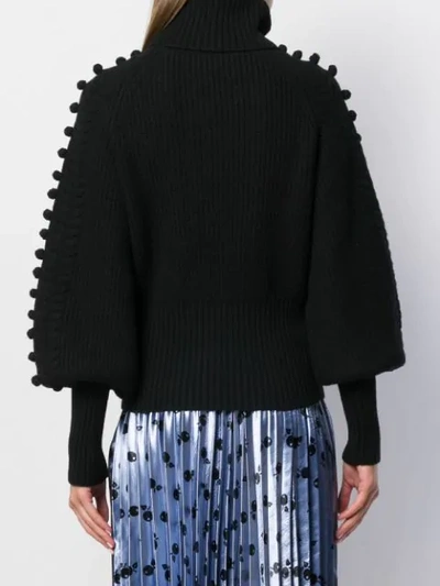 Shop Temperley London Chrissie Bobble Knit Sweater In Black