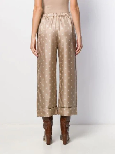 Shop Fendi Ff Karligraphy Pijama Trousers In Neutrals