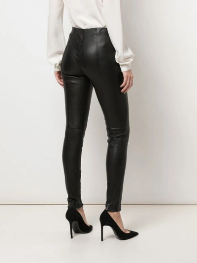 Shop Polo Ralph Lauren Faux Leather Leggings In Black