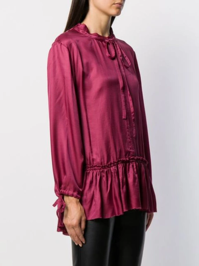 Shop Ann Demeulemeester Ruffle Trim Blouse In Pink