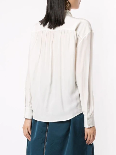 Shop Rochas Pointed Collar Tailored Shirt In White