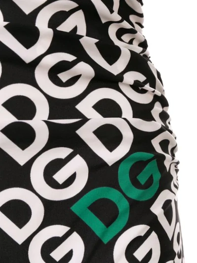 Shop Dolce & Gabbana Logo Swim Suit In Black