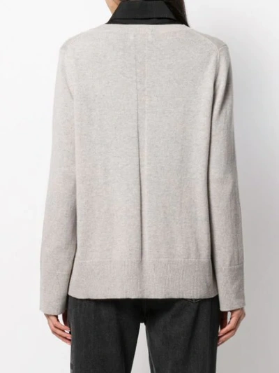 Shop Allude Round Neck Jumper In 85 Oyster