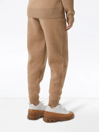 Shop Burberry Monogram Cashmere Track Pants In Neutrals