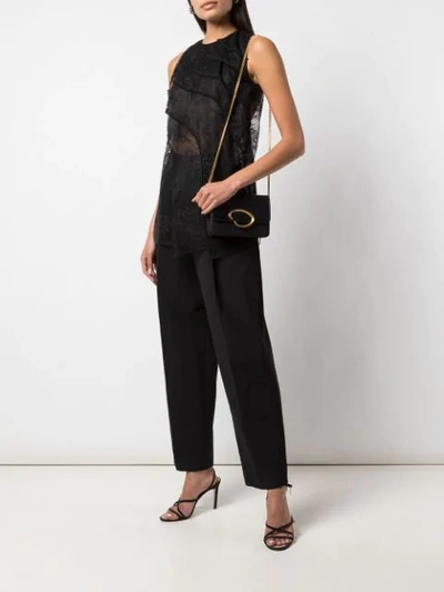 Shop Oscar De La Renta Straight Leg Trousers In Black