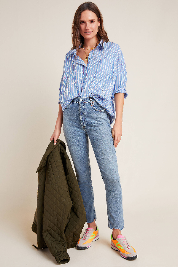 Agolde Nico Ultra High-rise Slim Jeans By In Blue Size 32 ...