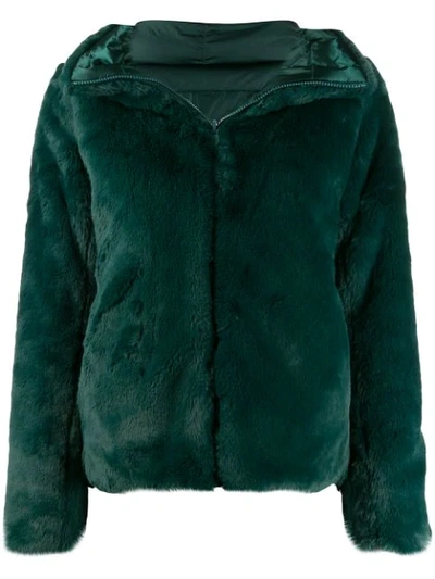 Shop Save The Duck Fury9 Reversible Faux-fur Jacket In Green