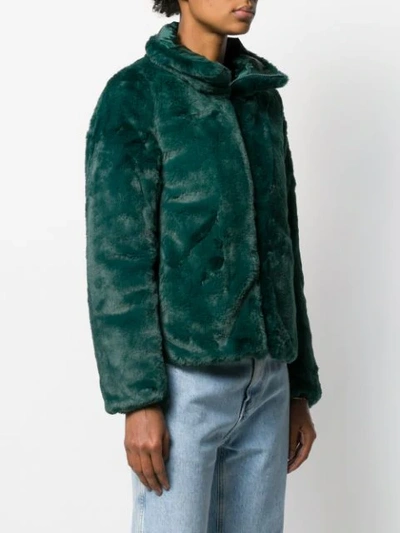 Shop Save The Duck Fury9 Reversible Faux-fur Jacket In Green