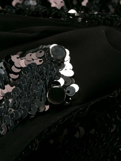 Shop Marques' Almeida Draped Sequin Blouse In Black