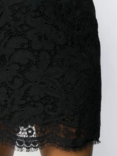 Shop Dolce & Gabbana Lace Short Dress In Black