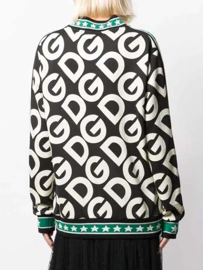 Shop Dolce & Gabbana Initials Logo Print Sweater In Black