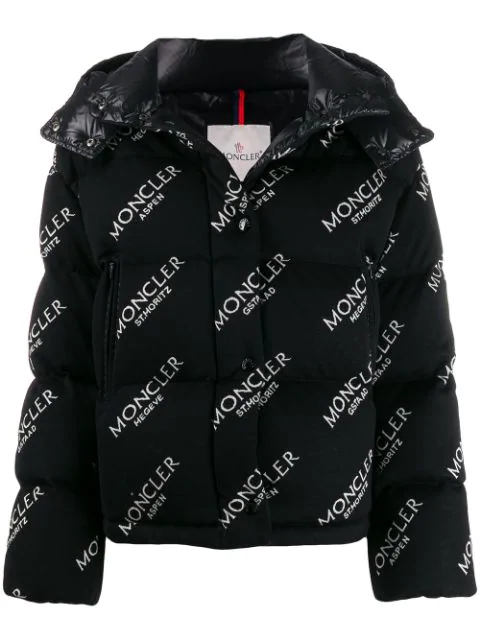 moncler black logo jacket