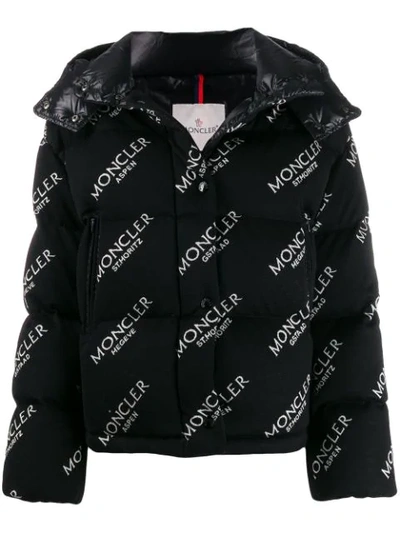 Shop Moncler Caille Logo-print Jacket In Black