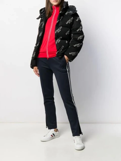 Shop Moncler Caille Logo-print Jacket In Black