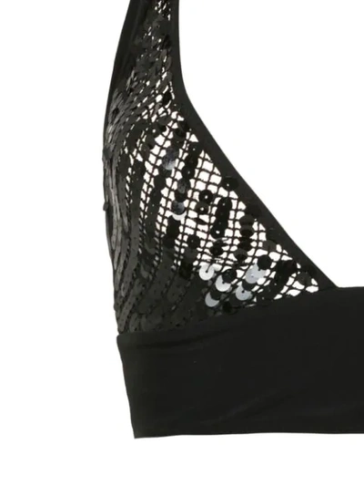 Amir Slama Sequinned Bikini Set In Black