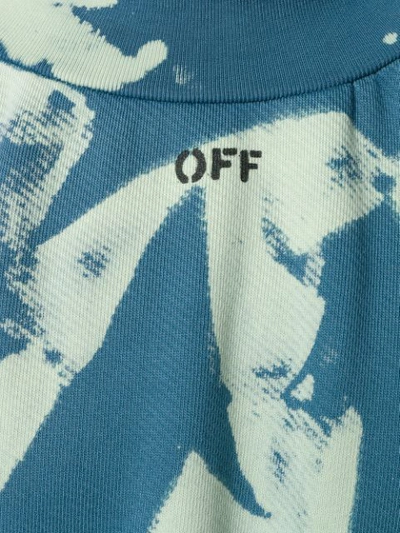 Shop Off-white Tie-dye Gathered Sweatshirt In Blue