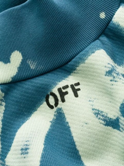 Shop Off-white Tie-dye Gathered Sweatshirt In Blue