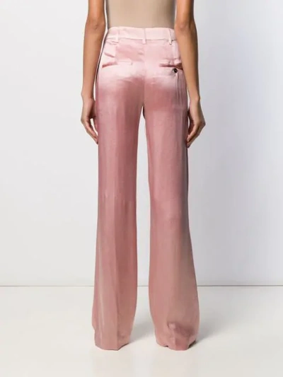 Shop Ann Demeulemeester Satin Wide-leg Trousers In Pink