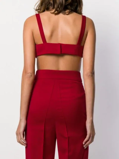 Shop Atu Body Couture Cropped Bra Top In Red