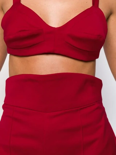Shop Atu Body Couture Cropped Bra Top In Red