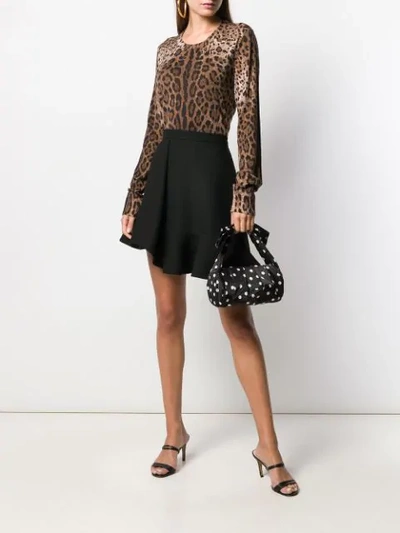 Shop Dolce & Gabbana Leopard Knitted Jumper In Brown