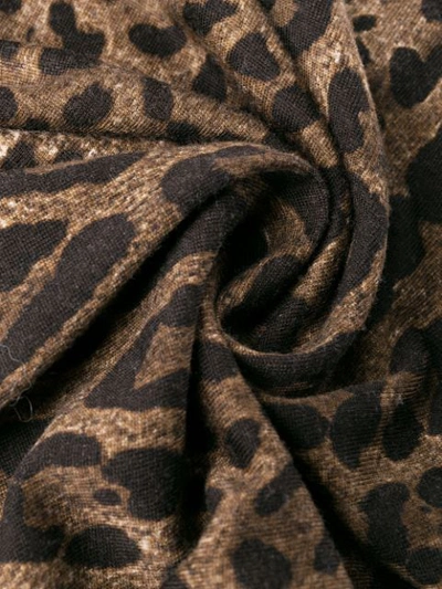 Shop Dolce & Gabbana Leopard Knitted Jumper In Brown