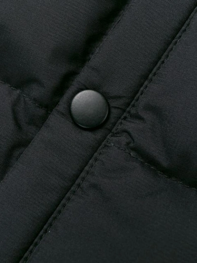 Shop Aspesi Padded Zip-front Jacket In Black