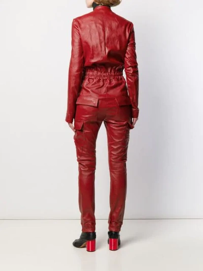 Shop Rick Owens Larry Cargo Boiler Suit In Red