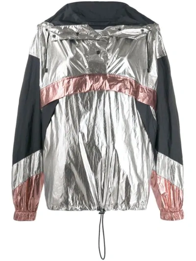 Shop Isabel Marant Étoile Kizzy Rain Jacket In Silver