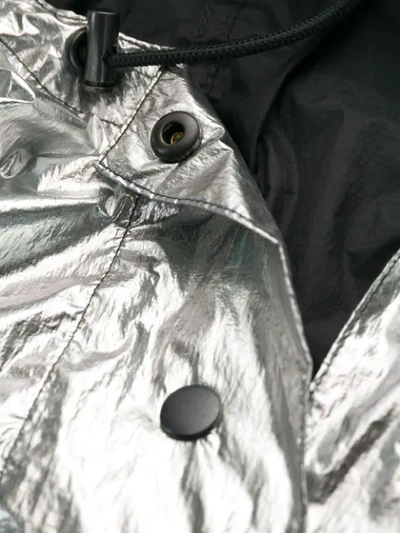 Shop Isabel Marant Étoile Kizzy Rain Jacket In Silver