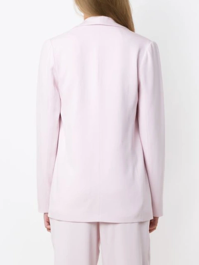 Shop Andrea Marques Open Front Blazer In Pink