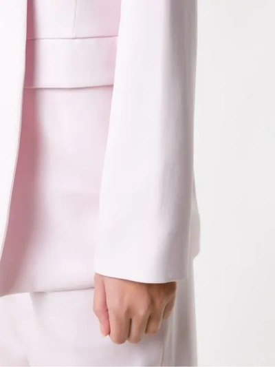 Shop Andrea Marques Open Front Blazer In Pink