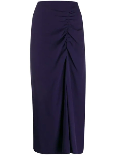 Shop Colville Ruched Front Skirt In Purple