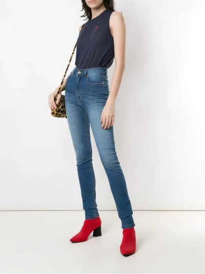 Shop Amapô Fátima Skinny Jeans In Blue