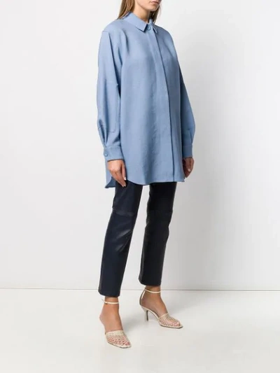 Shop Jacquemus La Chemise Loya Shirt In Blue