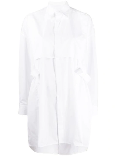 Shop Yohji Yamamoto Double Vent Shirt In White