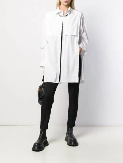 Shop Yohji Yamamoto Double Vent Shirt In White