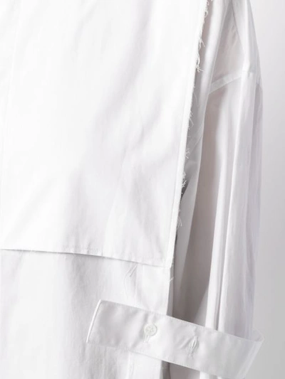 Shop Yohji Yamamoto Double Vent Shirt In White