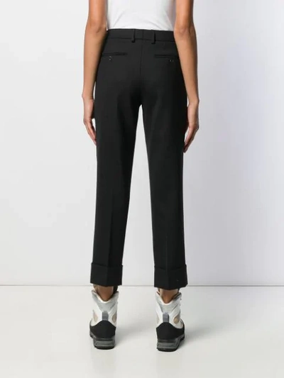 Shop Incotex Cropped Tailored Trousers In Black