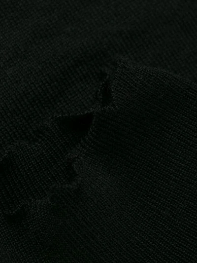 Shop Chiara Bertani Two Tone Knit Jumper In Black