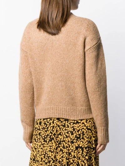 Shop Diane Von Furstenberg Knitted V-neck Jumper In Brown